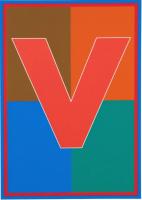 Dazzle Letter V by Sir Peter Blake